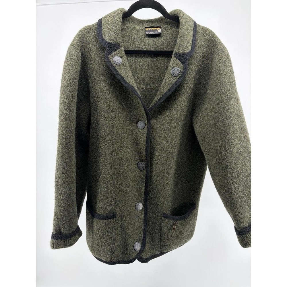 STAPF‎ Vintage Austria Boiled Wool Jacket, Olive Green, Women's Size Large